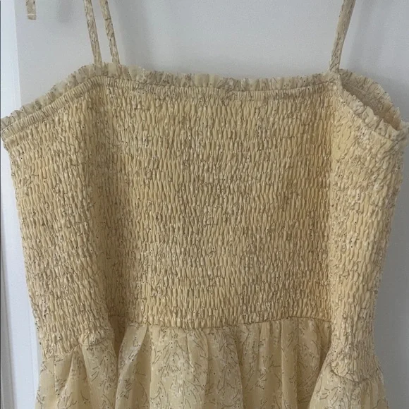 Francesca's Collections Yellow Tiered Midi Dress - Picture 9 of 9